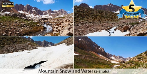 Mountain Stream With Snowy Mountain Peak