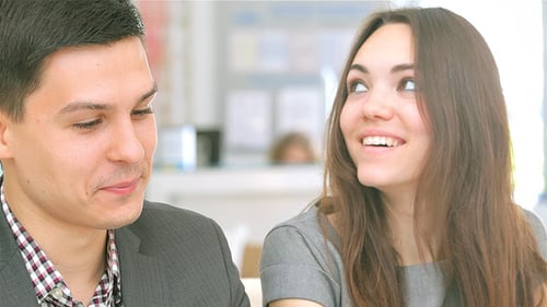 Confident Young People Work for the Tablet