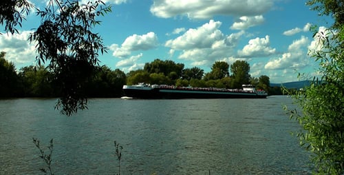 Ferryboat Passes from the River