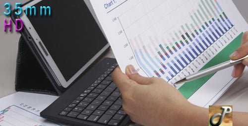 Woman Hands Working on Business
