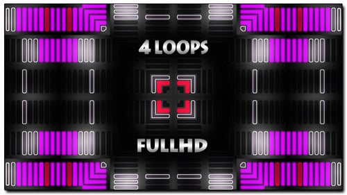 Neon Geometric Looping Background Visuals