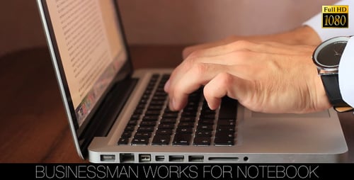 Businessman Works For Notebook 2