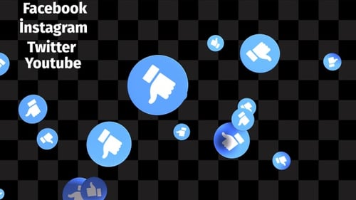 Animated Social Media Reactions Floating Icons Stream