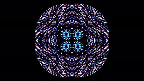 animierte runde Form mehrfarbiger blinkender Lichter auf schwarzem Hintergrund