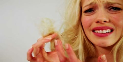 Unhealthy Hair Of Unhappy Young Woman 5