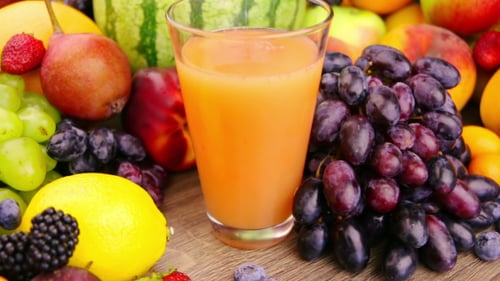 Fruits and Berries and Juice