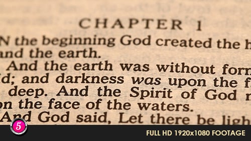 Close Up of Biblical Text in a Bible