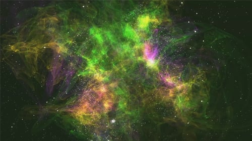 Abstract Colorful Space Nebula Particle Animation Background