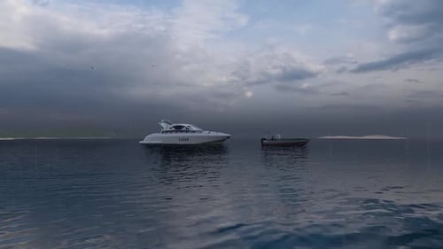 Luxury Yacht and Boat Chase