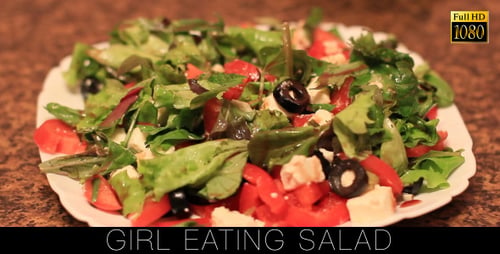 Girl Eating Salad