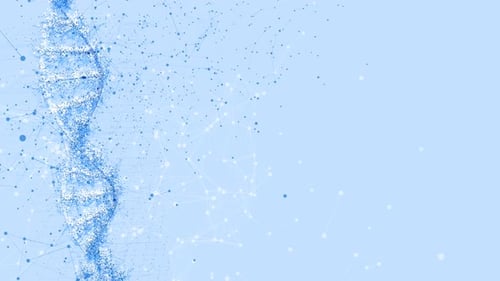 Abstract Digital DNA Helix With Connected Particle Network