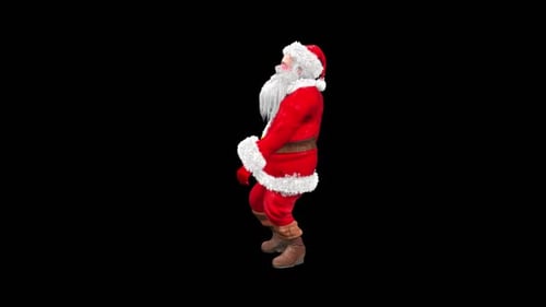 Animated Santa Claus Character Walking for Christmas Projects