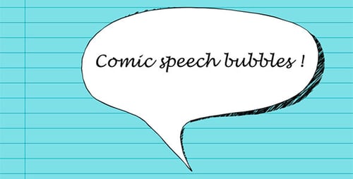 Animated Sketch Hand-Drawn Comic Speech Bubbles and Elements Pack