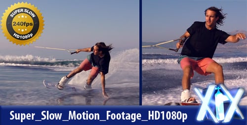 Man Wakeboarding on the Ocean Waters on a Sunny Day