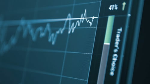 Fluctuating Line Graph Depicts Technological Analysis