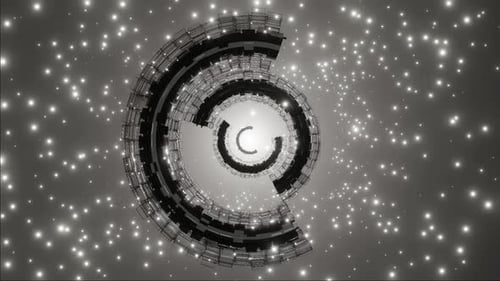 Vuelo en bucle sin fisuras abstracto de túnel de ciencia ficción. Motion Graphics futuristas, fondo de alta tecnología