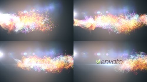 Dynamic Particle Stream Cinematic Logo Reveal