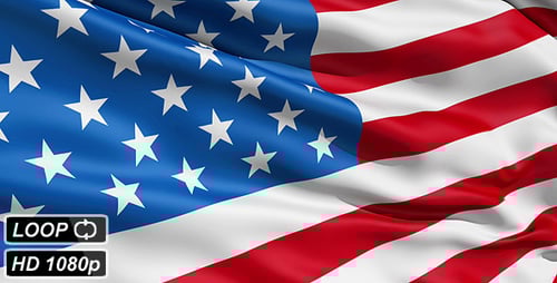 Modern Waving USA Flag for Patriotic Events