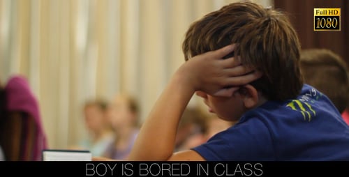Boy Is Bored In Class