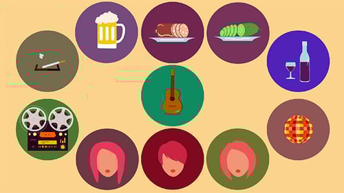 Colorful Flat Design Party Icon Pack