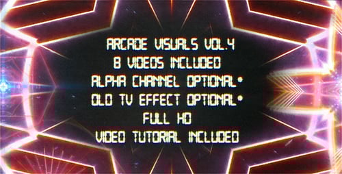 Abstract Retro Geometric Light Tunnel Visuals Pack