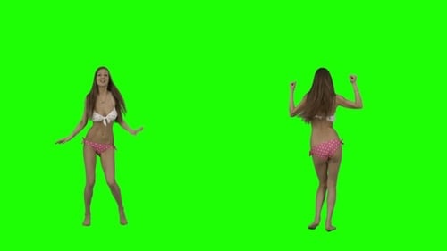 Bikini Dance on Green Screen