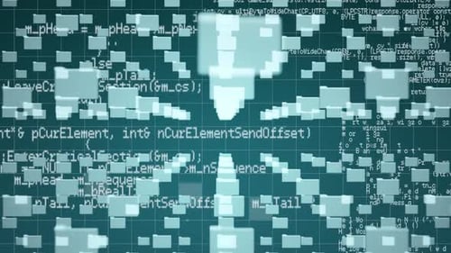Digital Circuit Board Padlock Reveal with Futuristic Code