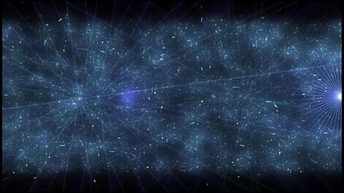 Blue Moving Background Particle