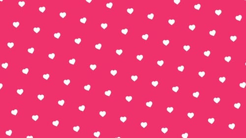 Small cute moving heart shapes, seamless loop