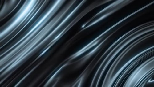 Abstract Smooth Flowing Metallic Waves Background Animation