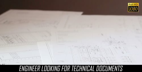 Ingenieur auf der Suche nach technischen Dokumenten 5