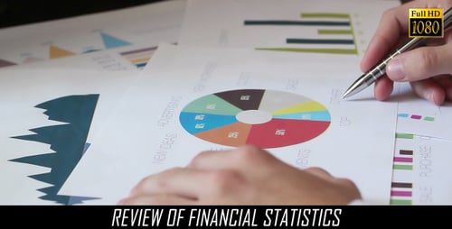 Reviewing Business Charts and Graphs with Silver Pen