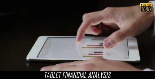 Hands Interact with Data on Tablet Computer