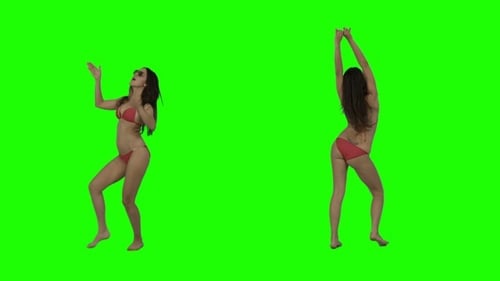 Bikini Dance on Green Screen