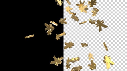 Flying Currency Yen Symbols V3