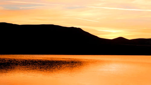 Sunrise On Morning Lake