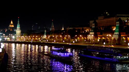 Moscow Kremlin River Night 1