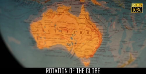 Old World Map Panning Across South America, Australia