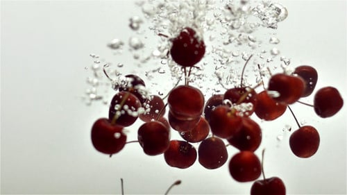 Cherry Falling In Water