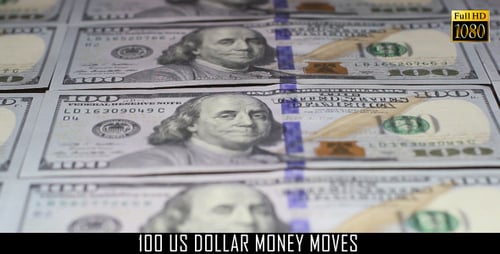 100 US-Dollar Geld bewegt sich 5