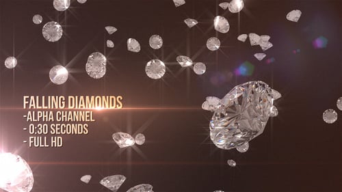 Sparkling Diamonds Falling Loopable Motion Background