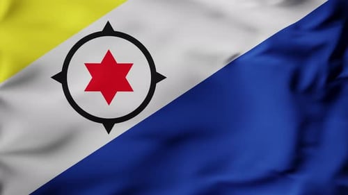 Realistic Waving Flag of Bonaire Animation