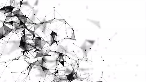 Abstract Futuristic Digital Network Connection Background Loop