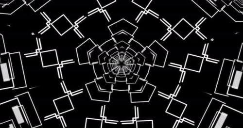 Abstract Geometric Tunnel Loop Background Animation