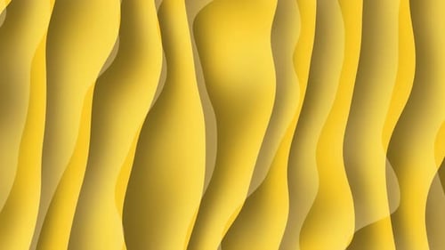 Golden Abstract Fluid Waves Looping Motion Background