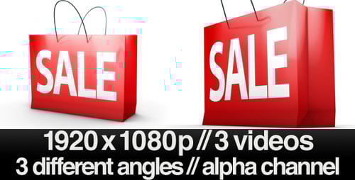 Sale Shopping Bag - Series of 3 + Alpha