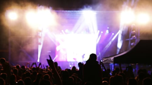 Audience Applauded at a Rock Concert