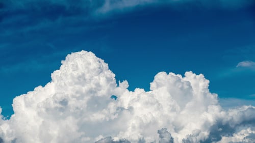 Beautiful Cumulus Clouds on Blue Sky 919
