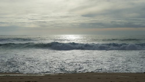 Waves Crashing on Beach 939
