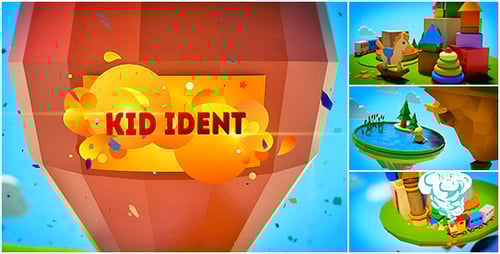 Kids Show Ident Broadcast Package/ Teens Youtube Channel/ Family TV/ Cartoon Party/ Baby Intro Tales